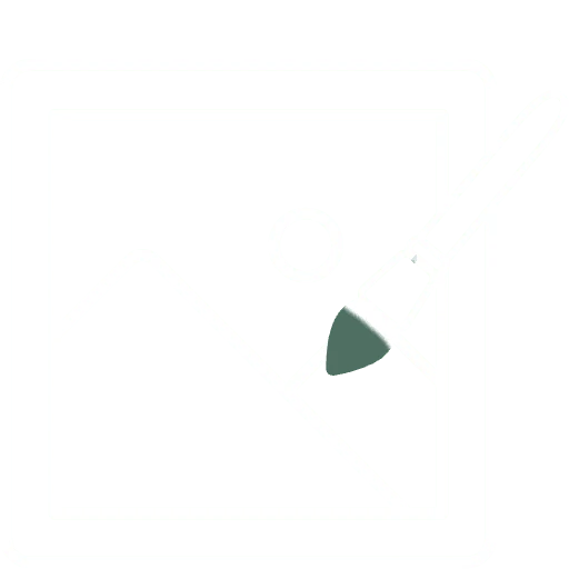 green and white icon of an image with transparent background